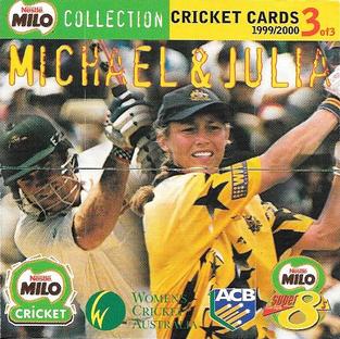 1999-00 Milo Cricket Collection Series 1 #3 Michael Slater / Julia Price Front