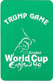 1999 Universal Cricket World Cup Trump Game #K♣ Lance Klusener Back