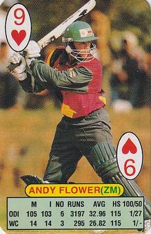 1999 Universal Cricket World Cup Trump Game #9♥ Andy Flower Front