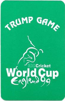 1999 Universal Cricket World Cup Trump Game #J♥ Graeme Hick Back