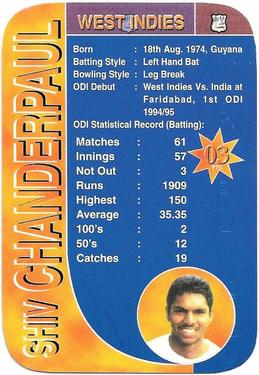 1999 Cricket Is War #NNO Shiv Chanderpaul Front