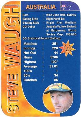 1999 Cricket Is War #NNO Steve Waugh Front