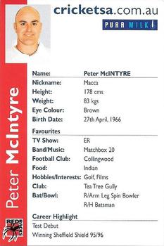 2000-01 South Australia Redbacks #NNO Peter McIntyre Back