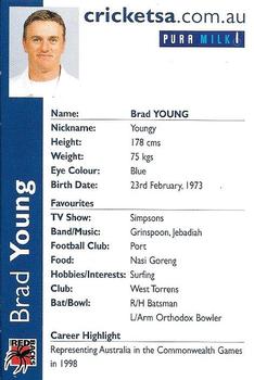 2000-01 South Australia Redbacks #NNO Brad Young Back