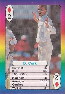 1999 Surana Supertop Trump Game Cricket Series 1 #2♦ Dominic Cork Front