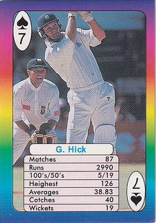 1999 Surana Supertop Trump Game Cricket Series 2 #7♠ Graeme Hick Front