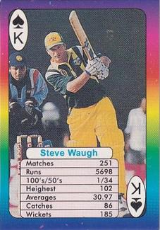 1999 Surana Supertop Trump Game Cricket Series 2 #K♠ Steve Waugh Front