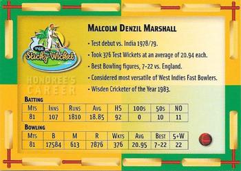 2003 The Sticky Wicket West Indies Cricket Hall of Fame #NNO Malcolm Denzil Marshall Back