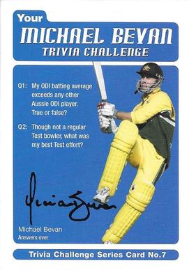 2004-05 Australian Cricket Board Trivia Challenge #7 Michael Bevan Front
