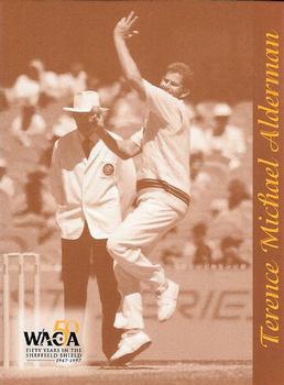 1997-98 Western Australia Cricket Limited Edition 50 Years In The Sheffield Shield Cricket #1 Terence Michael Alderman Front