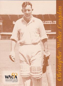 1997-98 Western Australia Cricket Limited Edition 50 Years In The Sheffield Shield Cricket #20 Christopher Walter Langdon Front