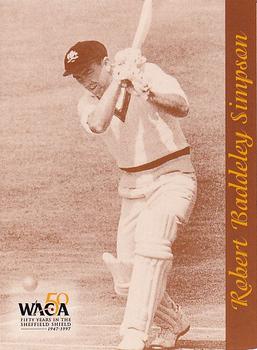 1997-98 Western Australia Cricket Limited Edition 50 Years In The Sheffield Shield Cricket #43 Robert Baddeley Simpson Front
