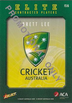 2008-09 Select Cricket Australia - Promo #FS16 Brett Lee Back
