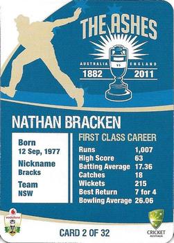 2010-11 Cricket Australia The Ashes 1882-2011 #2 Nathan Bracken Back