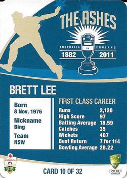 2010-11 Cricket Australia The Ashes 1882-2011 #10 Brett Lee Back