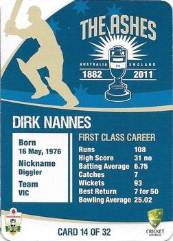 2010-11 Cricket Australia The Ashes 1882-2011 #14 Dirk Nannes Back