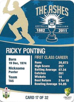 2010-11 Cricket Australia The Ashes 1882-2011 #17 Ricky Ponting Back