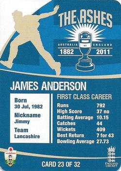 2010-11 Cricket Australia The Ashes 1882-2011 #23 James Anderson Back