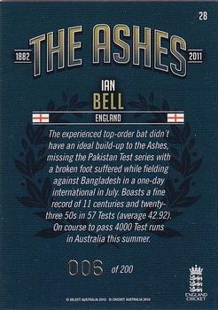 2010-11 Select Cricket The Ashes Limited Release #28 Ian Bell Back
