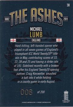 2010-11 Select Cricket The Ashes Limited Release #38 Michael Lumb Back