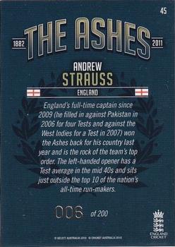 2010-11 Select Cricket The Ashes Limited Release #45 Andrew Strauss Back