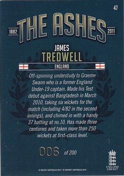 2010-11 Select Cricket The Ashes Limited Release #47 James Tredwell Back