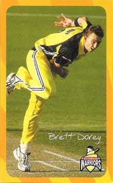 2009-10 Western Warriors Cricket #NNO Brett Dorey Front