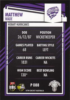 2021-22 TLA Traders Cricket Australia - Silver #P 088 Matthew Wade Back