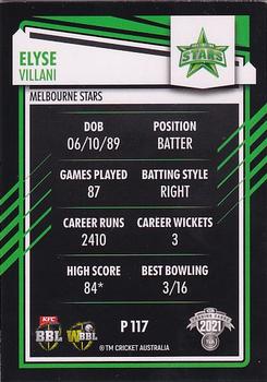 2021-22 TLA Traders Cricket Australia - Silver #P 117 Elyse Villani Back