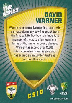 2021-22 TLA Traders Cricket Australia - Ashes Caricatures #C9 David Warner Back