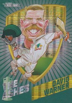2021-22 TLA Traders Cricket Australia - Ashes Caricatures #C9 David Warner Front