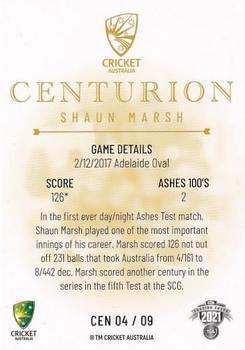 2021-22 TLA Traders Cricket Australia - CA Centurions #CEN 04 Shaun Marsh Back