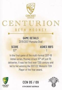 2021-22 TLA Traders Cricket Australia - CA Centurions #CEN 05 Beth Mooney Back