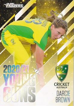 2021-22 TLA Traders Cricket Australia - Young Guns White #YG 02 Darcie Brown Front