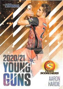 2021-22 TLA Traders Cricket Australia - Young Guns White #YG 13 Aaron Hardie Front