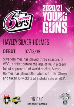 2021-22 TLA Traders Cricket Australia - Young Guns White #YG 16 Hayley Silver-Holmes Back