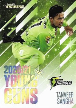 2021-22 TLA Traders Cricket Australia - Young Guns White #YG 17 Tanveer Sangha Front