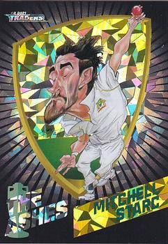2021-22 TLA Traders Cricket Australia - Ashes Caricatures Black #CB8 Mitchell Starc Front
