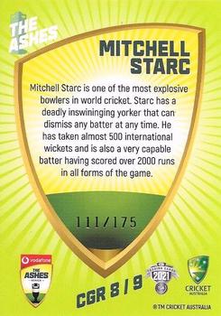 2021-22 TLA Traders Cricket Australia - Ashes Caricatures Green #CGR 8 Mitchell Starc Back