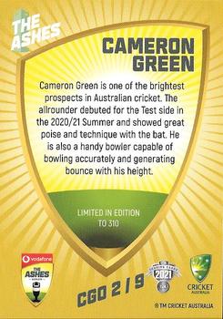 2021-22 TLA Traders Cricket Australia - Ashes Caricatures Gold #CGO 2 Cameron Green Back