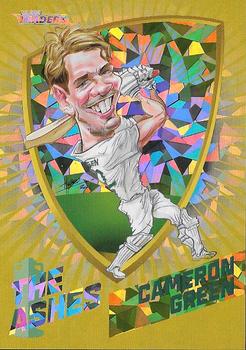 2021-22 TLA Traders Cricket Australia - Ashes Caricatures Gold #CGO 2 Cameron Green Front