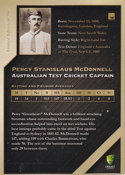 2011-12 SEP Australian Cricket Test Captains #07 P.S. McDonnell Back
