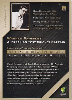 2011-12 SEP Australian Cricket Test Captains #17 W. Bardsley Back