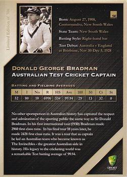 2011-12 SEP Australian Cricket Test Captains #21 D.G. Bradman Back