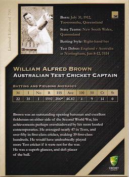2011-12 SEP Australian Cricket Test Captains #22 W.A. Brown Back