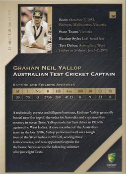 2011-12 SEP Australian Cricket Test Captains #36 G.N. Yallop Back