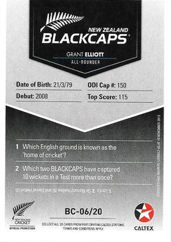 2015-16 Caltex New Zealand Blackcaps #BC-06/20 Grant Elliott Back