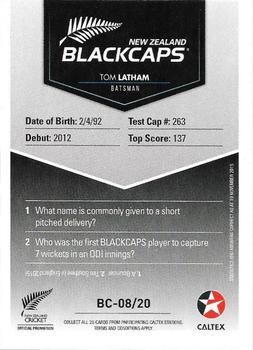 2015-16 Caltex New Zealand Blackcaps #BC-08/20 Tom Latham Back