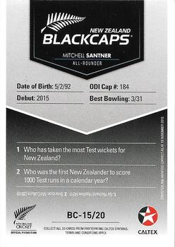 2015-16 Caltex New Zealand Blackcaps #BC-15/20 Mitchell Santner Back