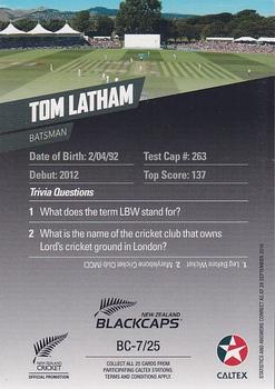 2016-17 Caltex New Zealand Blackcaps #BC-7/25 Tom Latham Back